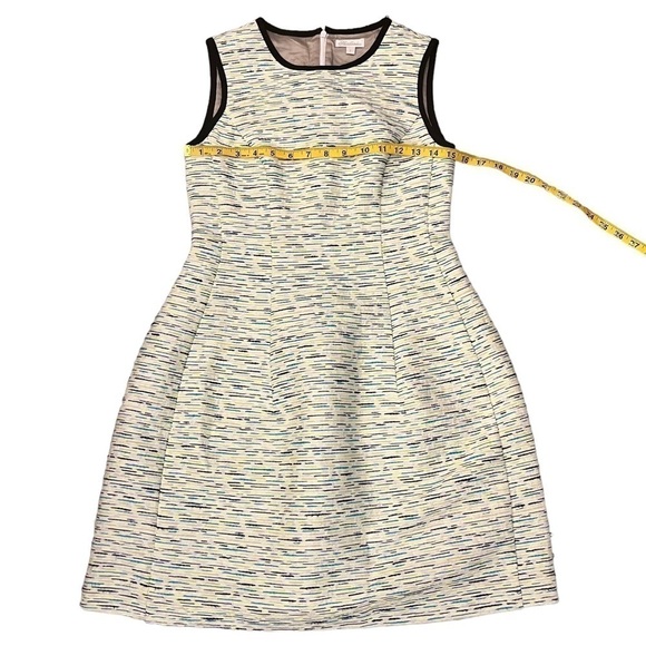 Nwts Shoshanna Charlie Jacquard Dress in Neon Yellow Sleeveless Knee Length - Picture 14 of 16